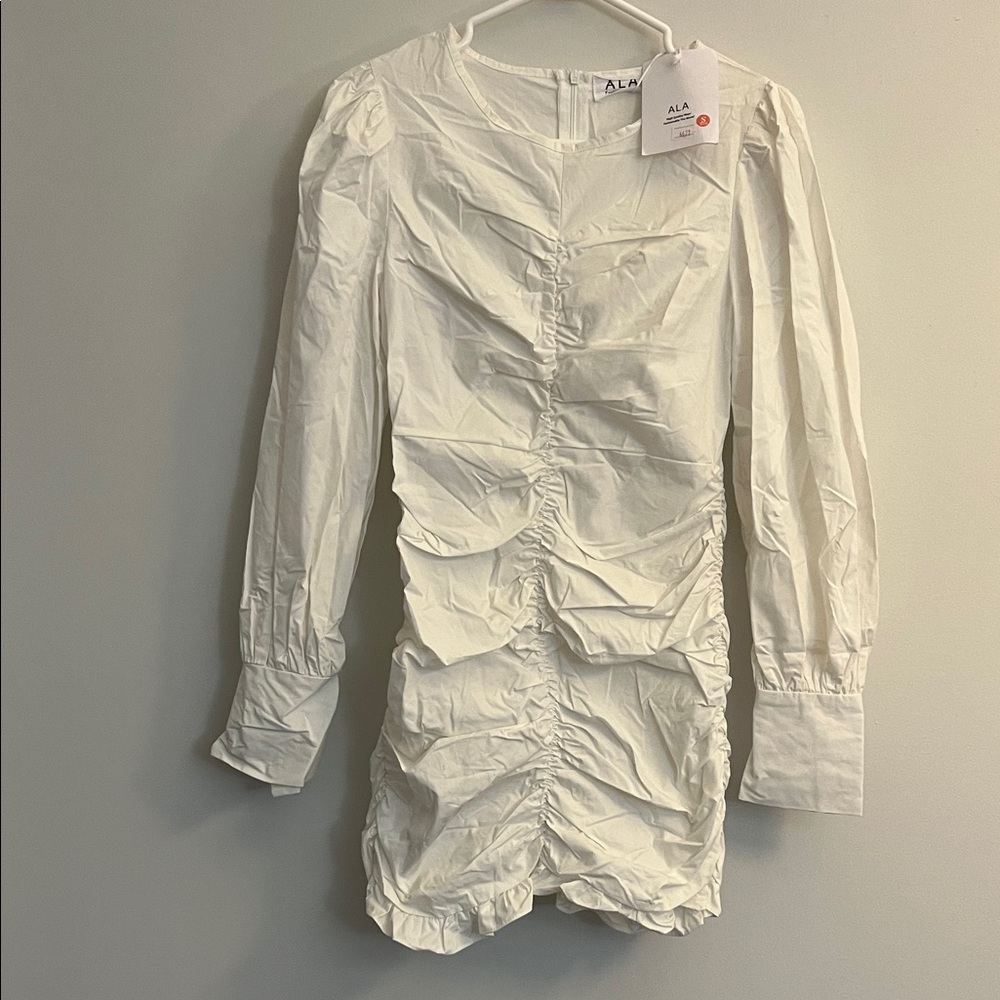 ALC White Long Sleeve Dress